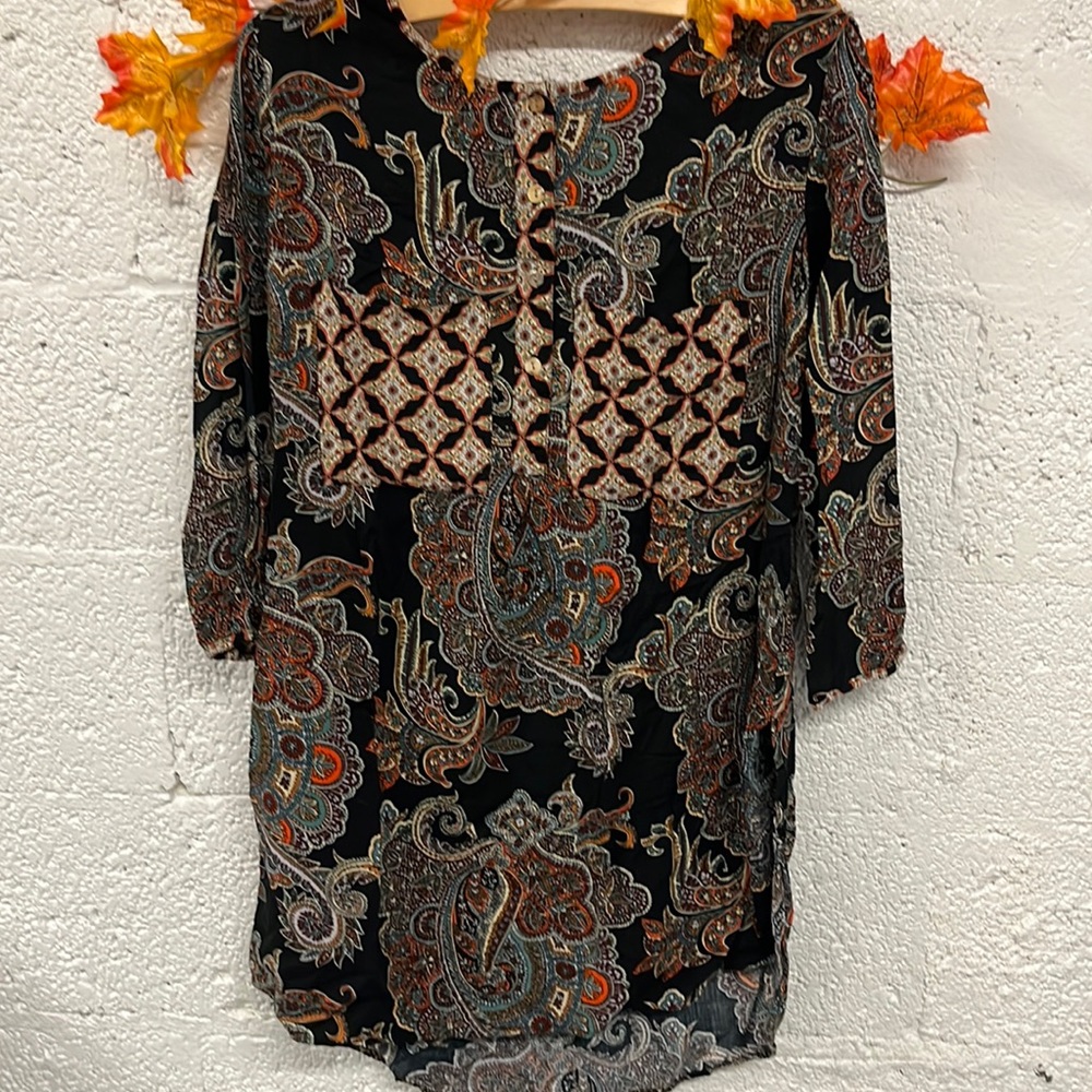 🍂cute FIG and FLOWER bohemian long sleeve top